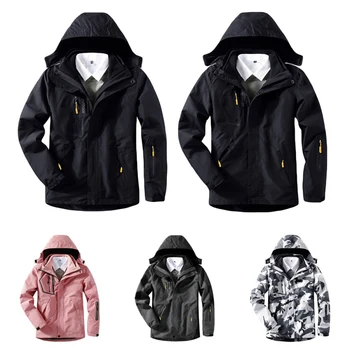 

Winter Outdoor Fishing Hunting Coat 3 In 1 Windproof Jacket Liner Men/Women Large Size Coats Camouflage Camping Hiking Trekking