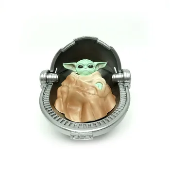 

6inches Star Wars The Mandalore Yoda Baby Figure The Force Awakens Crib Yoda Baby boxed model doll gifts for children