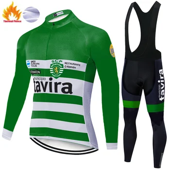 

Cycling Jersey 2020 team tavira Winter Thermal Fleece mallot ciclismo hombre invierno Bicycle MTB Bike cycling pants 20D gel