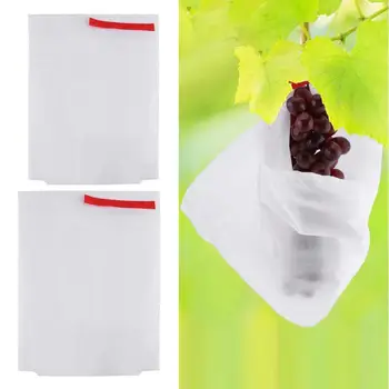 

100Pcs Anti-bird Waterproof Breathable Grape Vegetable Fruit Protection Bag Grape Bag Fruit Netting Bags Storage Isolation bag