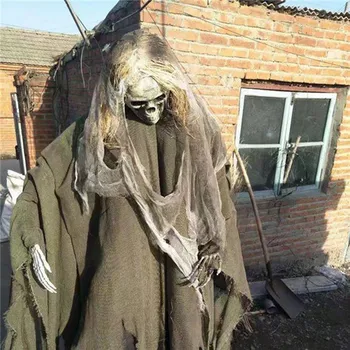 

170cm Hanging Ghost Halloween Skull Skeleton Creepy Scary Theme Party Haunted house Scary Atmosphere Decor Super Horror Props