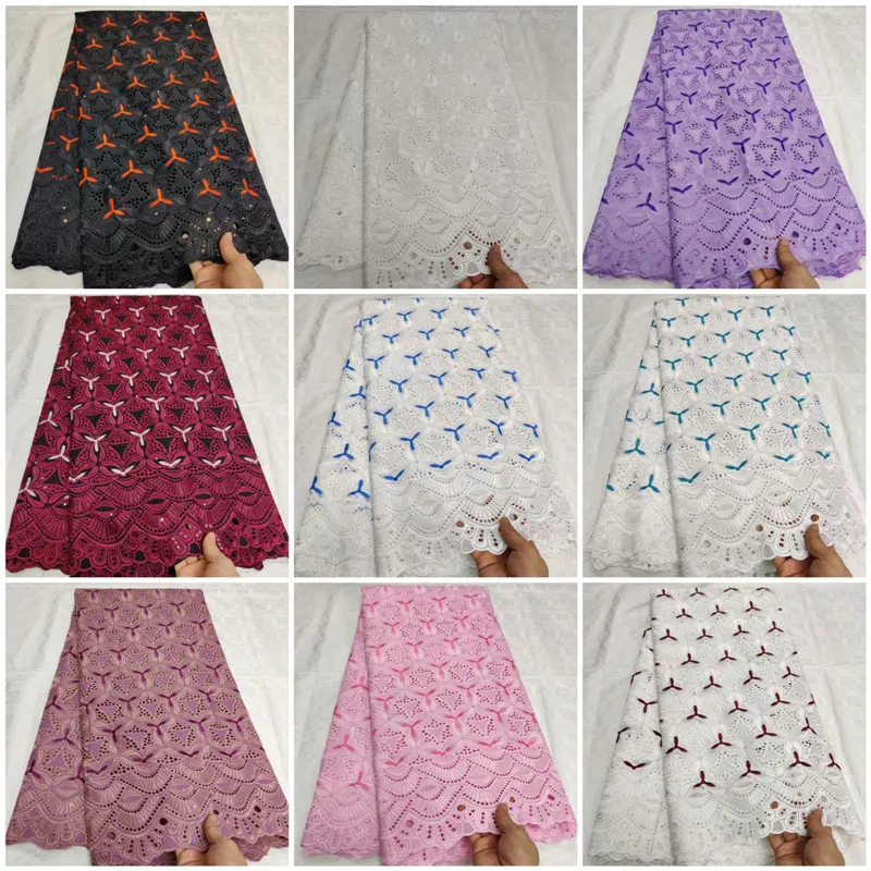 

2019 Latest Nigerian Swiss Lace High Quality Swiss Voile Lace In Switzerland Cotton African Dry Lace Fabric For Man Women L84-74