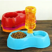 Высокое качество ПЭТ Фидер пластиковый двухпортовый автоматическая подача питьевой воды миски для кормления кошек домашних собак без бутылки