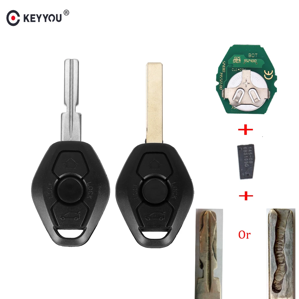 KEYYOU Обрезанное лезвие дневное для BMW EWS X3 X5 Z3 Z4 1/3/5/7 серии E38 E39 E46 315 МГц ID44 чиповый