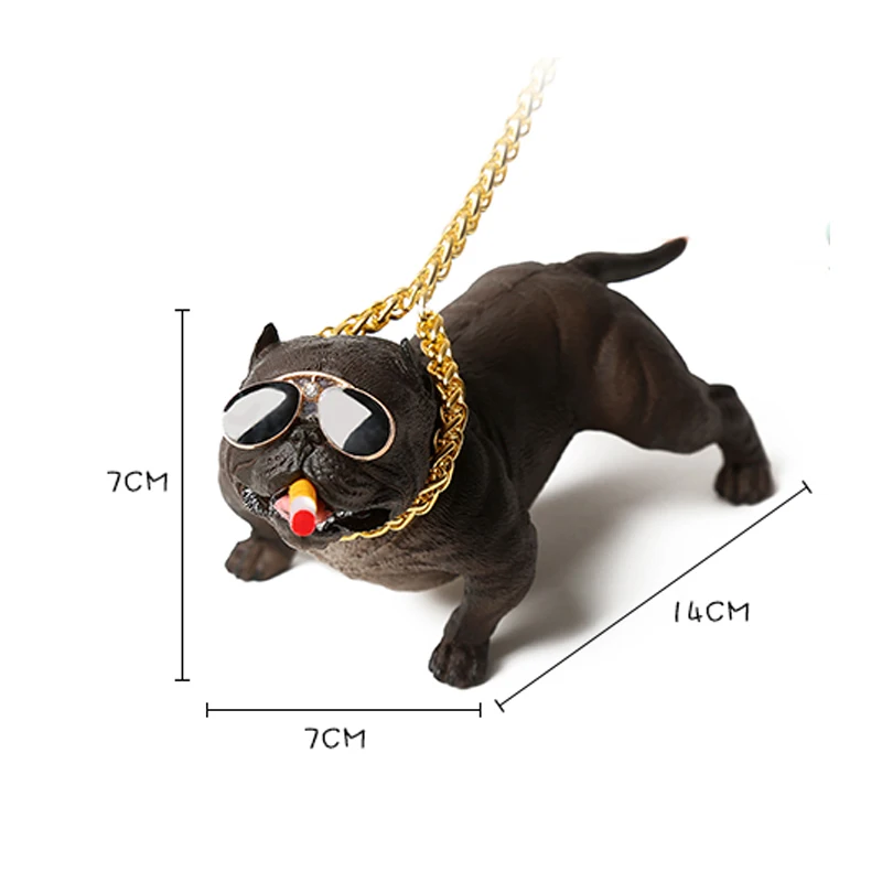 Car Dashboard Ornament Bully Pitbull Dog Doll Auto Interior Accessories Ornaments Cute Chritmas Gift Creative Home Decor car decoration accessories car figurine ornament