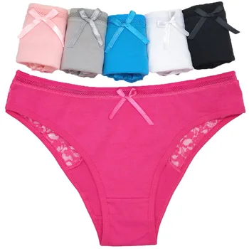 

3 pcs/lot Panties Women Underwear M-XL Sexy Briefs Female Lingerie 6 Colors Floral Ladies Underpants Panties 89378