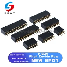 

10PCS 2.54mm pitch double row female 2P 3P 4P 5P 6P 7P 8P 10P 12P 20P 40P