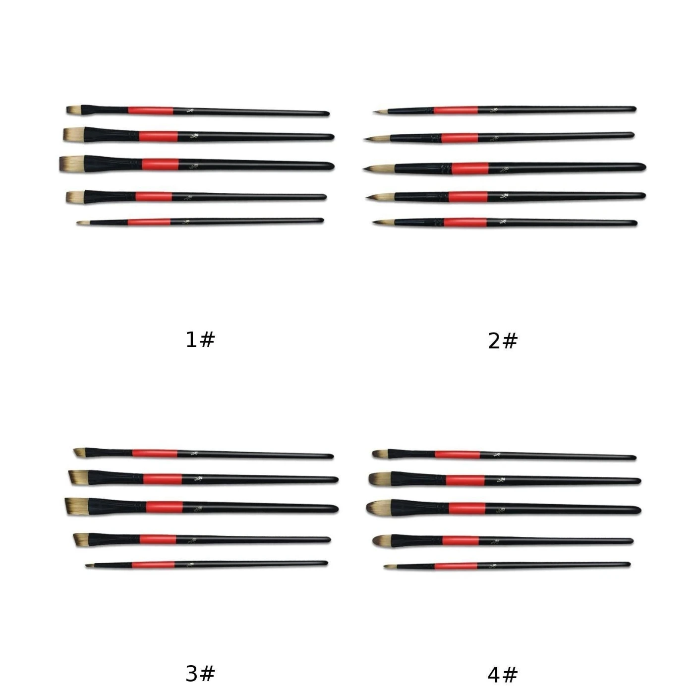 Акварельные кисти для рисования, модели, принадлежности для рисования, 5 шт., сделай сам, нейлоновая ручка для художника