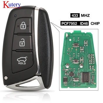 

Kutery Car Remote Smart Key 433MHz ID46 Chip Suit for HYUNDAI Santa Fe IX45 Vehicle Control 95440-2W600/