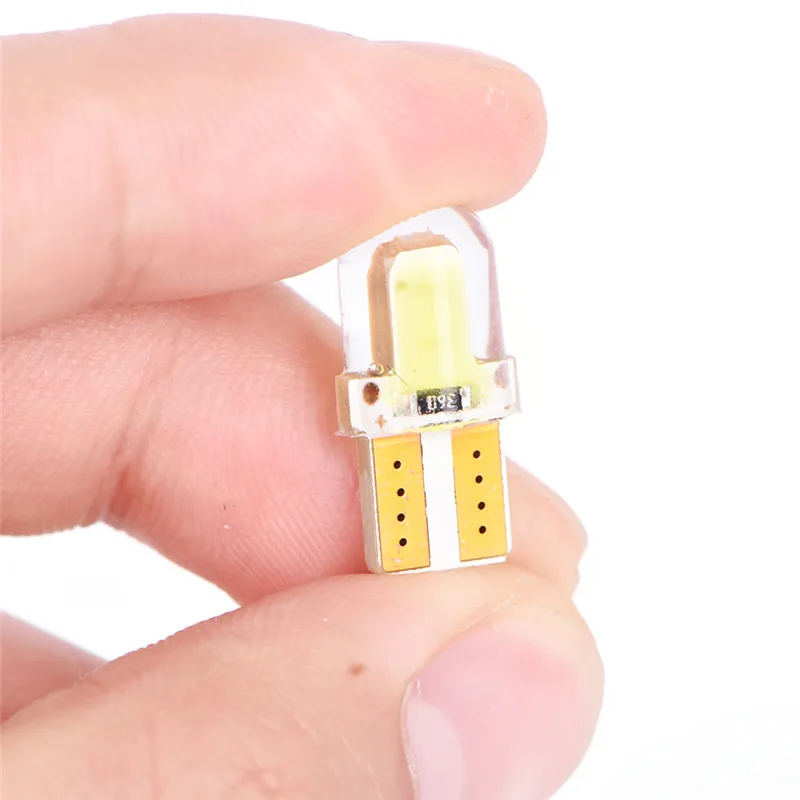 

10Pcs Led Parking Bulb Auto Wedge Clearance Lamp LED W5W T10 194 168 W5W COB 8SMD CANBUS Silica Bright White License Light Bulbs