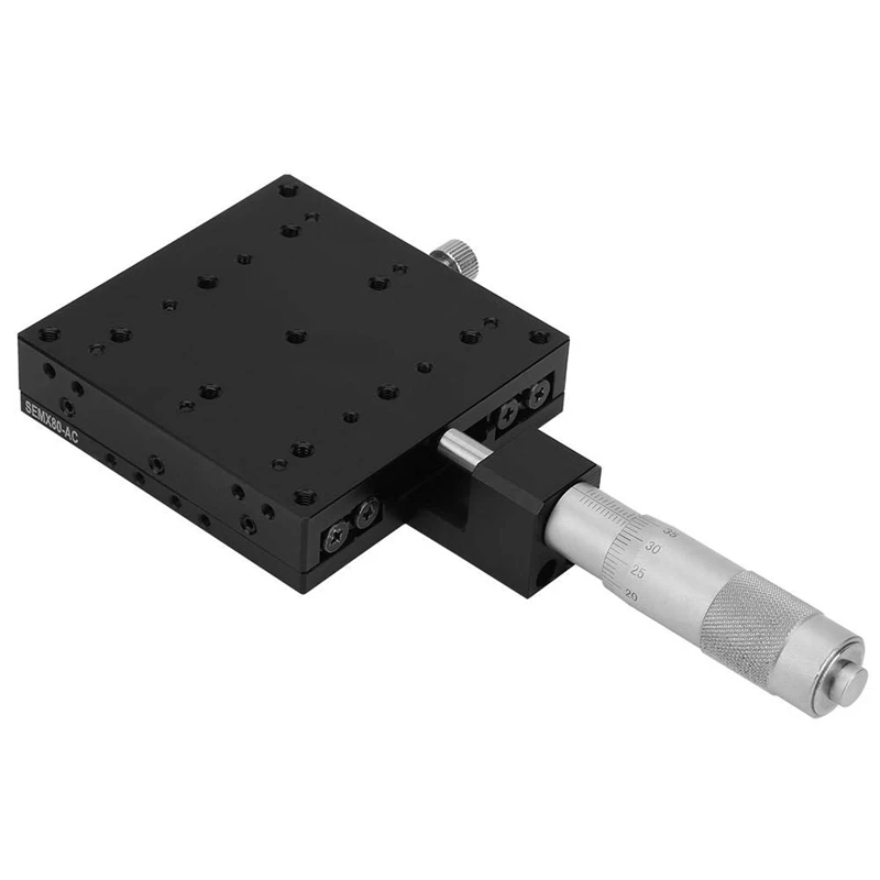 

Linear Stage, 80X80mm X Axis Micrometer Manual Fine-Tuning Cross Roller Precision Linear Stages Widely