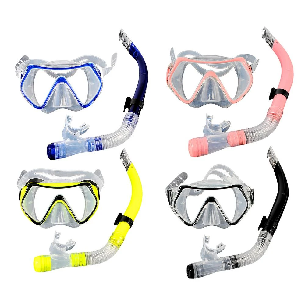 Zilver eenvoudig Verdorie Droog Snorkel Set Anti Fog Anti Lek Snorkelen Groot Gezichtsveld Facewear  Voor Volwassenen Snorkelen Levert|Duikmaskers| - AliExpress