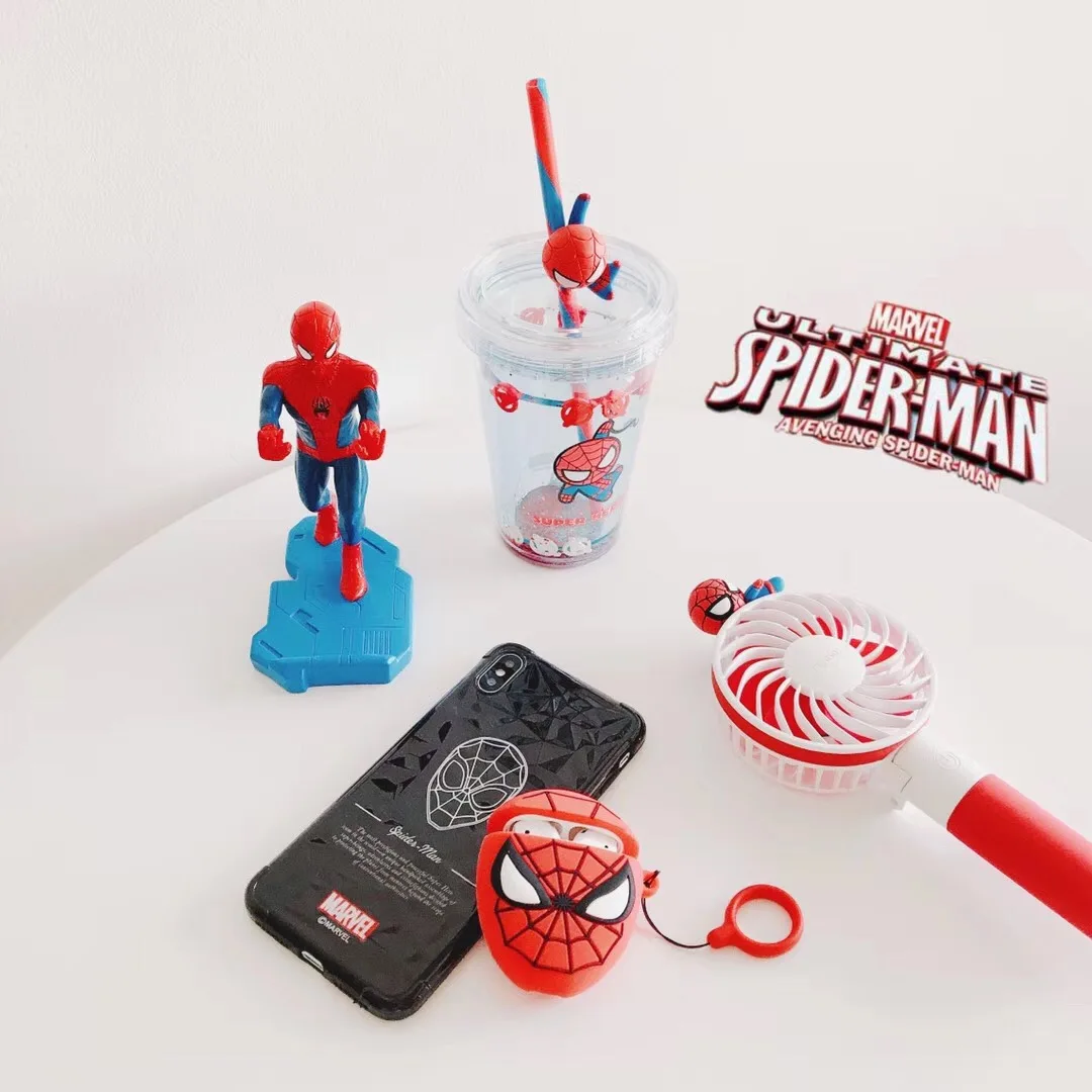 Marvel Человек-паук Железный человек Bluetooth беспроводная гарнитура коробка для iPhone 7 8