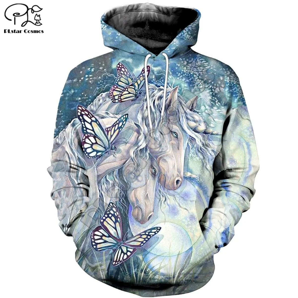

PLstar Cosmos Beautiful Colorful Horse 3D Printed Hoodies Sweatshirts Zip Hooded For Men And Women Casual Streetwear Style-D14
