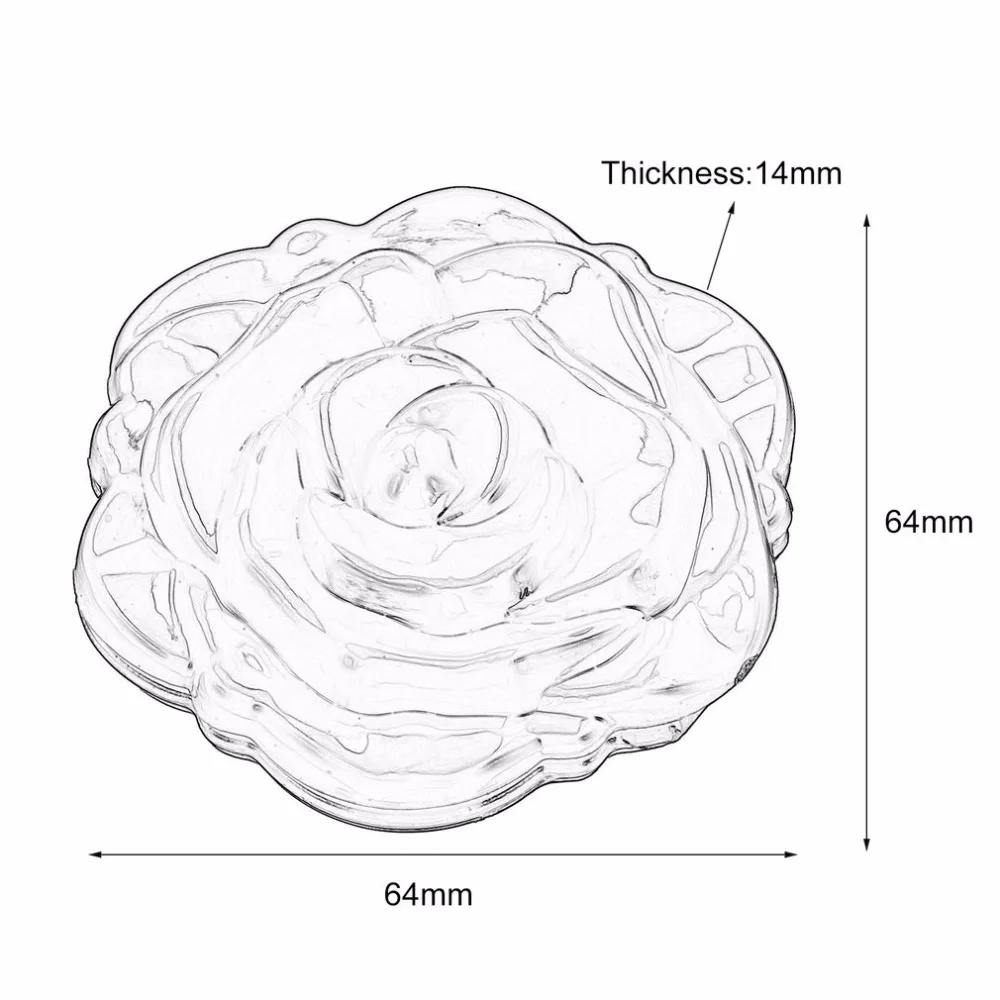 1 шт. красивое компактное косметическое зеркальце в форме розы 3D
