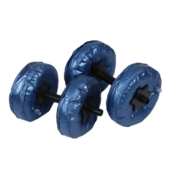 

2Pcs/Set Portable Adjustable Water-Filled Dumbbell 5-10Kg Pvc Dumbbell Yoga Bodybuilding Water Park Gym Barbells Fitness Workout