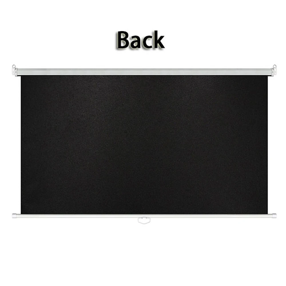 Ручной вытяжной проектор 72 inch16:9 самоблокирующийся матовый белый экран для дома