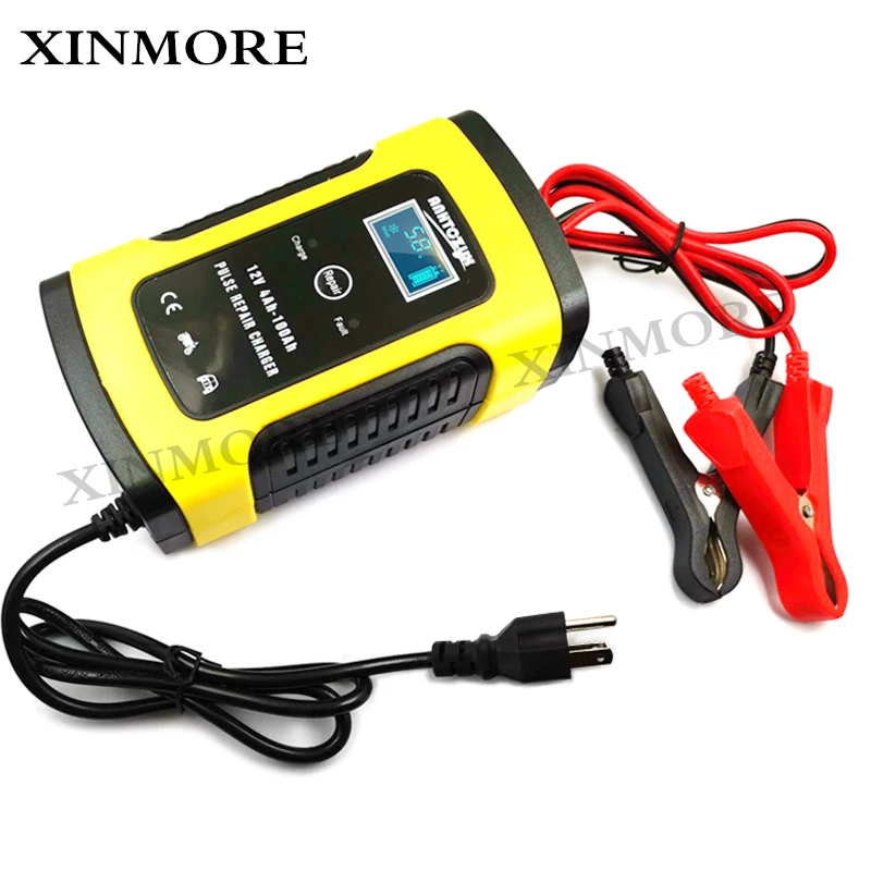 Ceny 12V 5A ue plug Pulse Repair Charger z wyświetlaczem LCD motocykl ładowarka samochodowa 12V AGM GEL mokra ładowarka do akumulatora kwasowo ołowiowego
