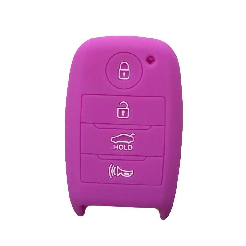 Силикагелевый чехол для ключей Для Киа церато ФОРТЕ Sorento Sedona Optima Sportage Флип ключ сигнализация чехол для брелка сигнализации - Название цвета: purple