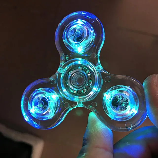 Luminous LED Light Fidget Spinner Electric Spinners Glow In Dark Light EDC Figet Spiner Finger Stress Relief Toys For Children 2