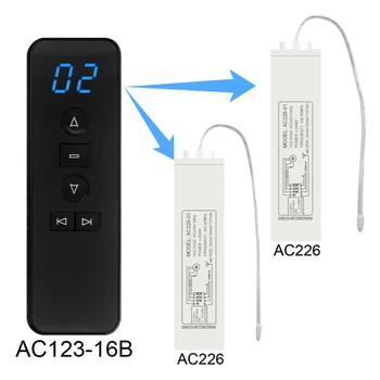 

2pc Universal Mini Wireless 433.92mhz RF Remote Control AC230V Receiver For Tubular Motorized Venetian Blinds Automated Curt