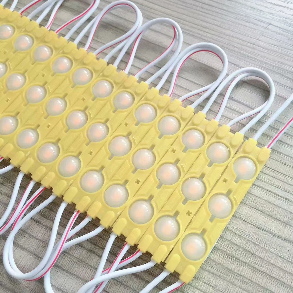 LED Modules 100pcs DC12V 3 LED Module Injection Waterproof IP67 Decorative 2835 Hard Strip Bar Light Lamp White Red Green Blue
