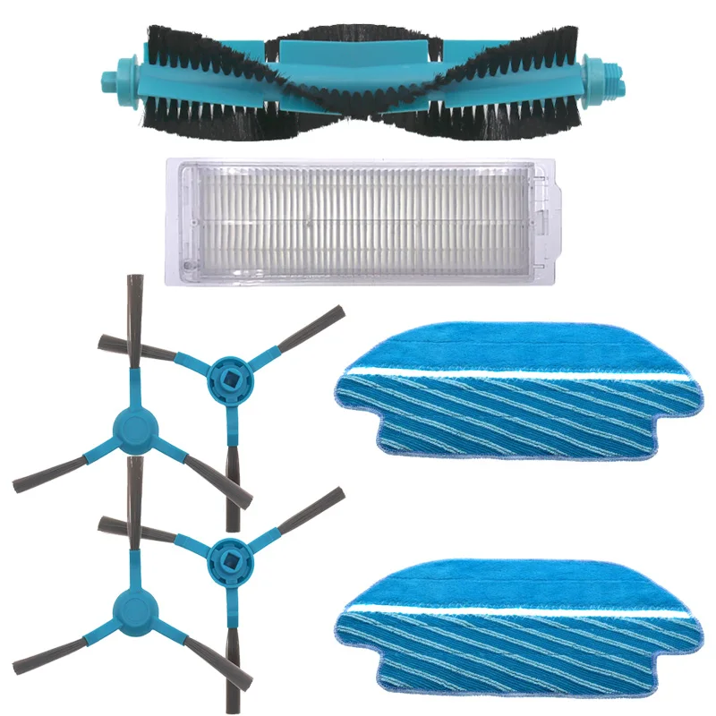 1 основная щетка+ 4 боковые щетки+ 1 HEPA+ 2 швабры робот уборочная машина аксессуары Замена для пылесоса Conga 3490