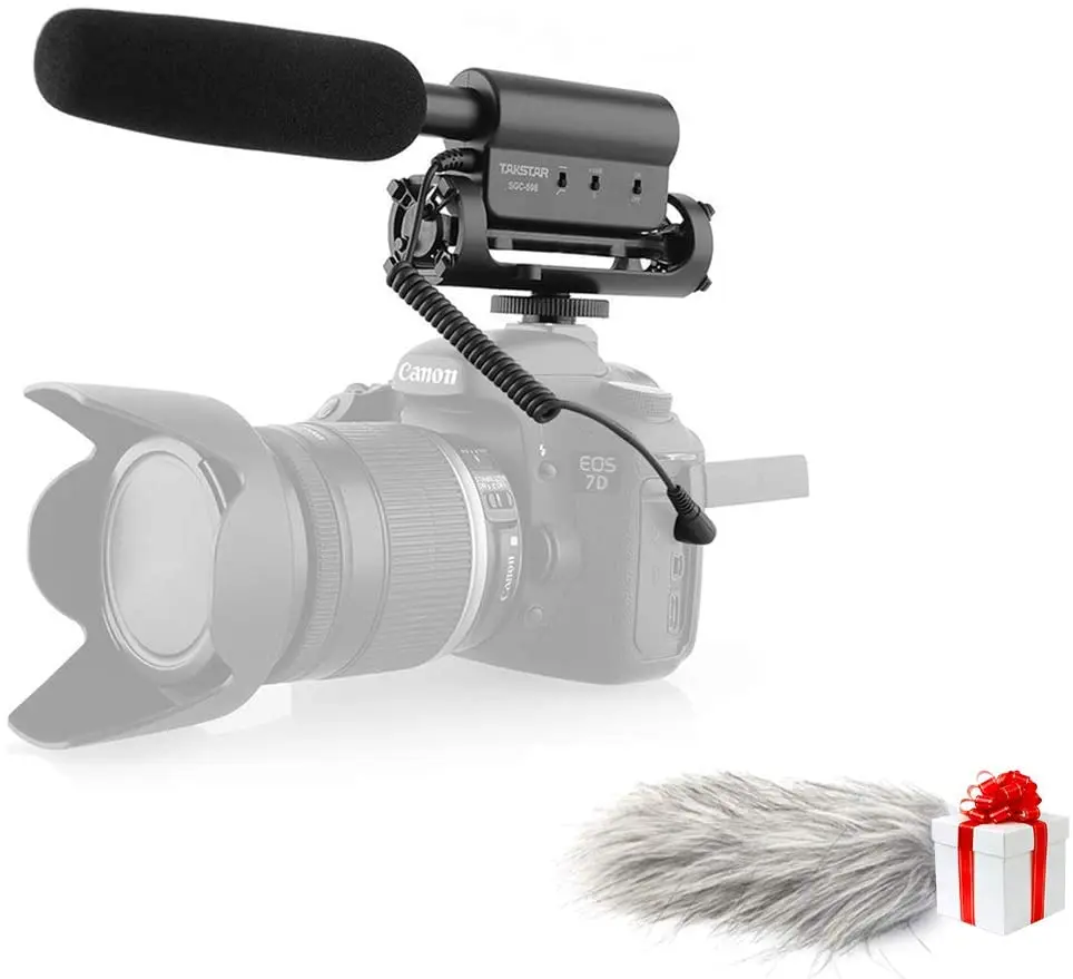 TAKSTAR SGC 598 микрофон для интервью Универсальный конденсаторный Nikon Canon DSLR камера