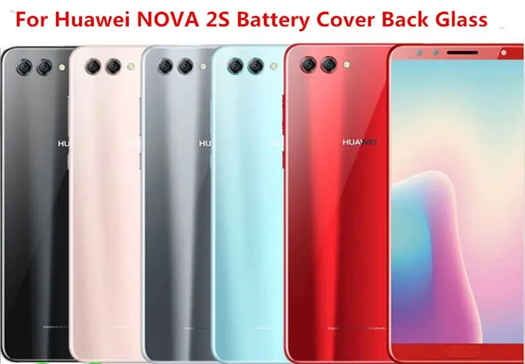 Крышка батарейного отсека для Huawei NOVA 2S заднее стекло задняя дверь корпус крышка +