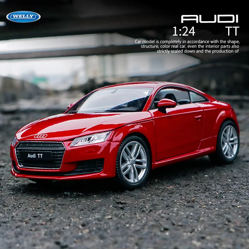 Модель автомобиля WELLY 1:24 Audi TT из сплава модель украшение коллекция подарок