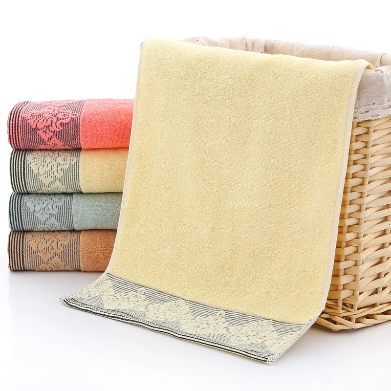 4 Colors High Absorbent Face Towel Cotton Bathroom Towel Hand Towel For Adults Quick Dry Soft 34*74cm