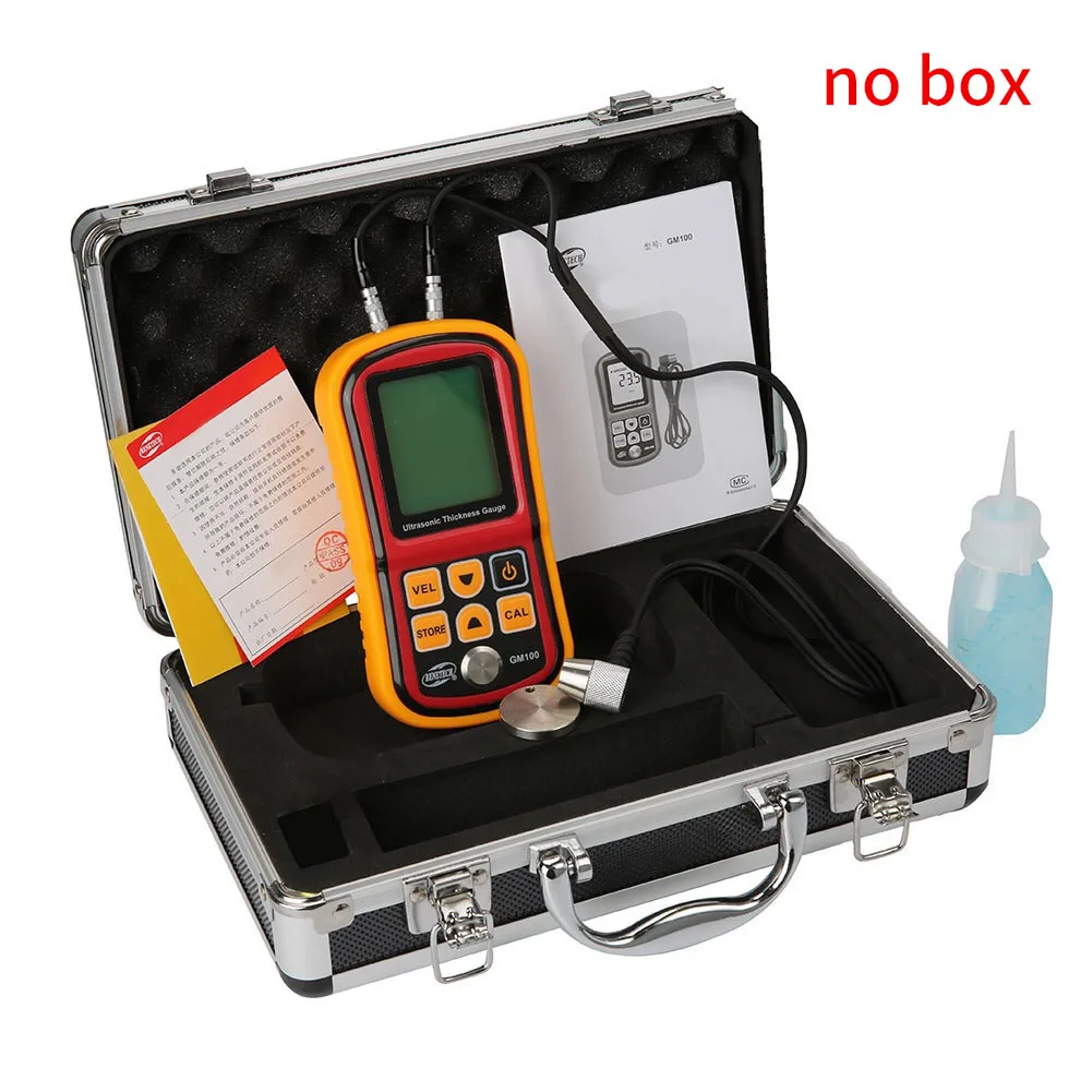 

GM100 Instruments Portable Ultrasonic Digital Tester LCD Display Accurate Measuring Tool Intelligent Meter Thickness Gauge Metal