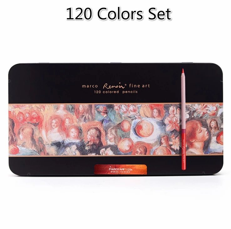 120 色マルコルノワール色鉛筆クレヨン鉄ボックス色鉛筆着色描画