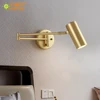 (E27 Bulb For Free) Led wall lamp Golden wall light fixture Adjustable Angle/ Length wall sconce bedroom/bathroom/mirror lamp ► Photo 1/6