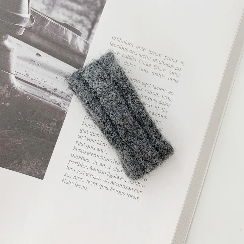 Dark Grey Ручное вязание женские заколки твердая плетеная детская заколка для волос Зажимы аксессуары для женщин девочек barrettes заколки-украшения Головные уборы - Цвет: Dark Grey