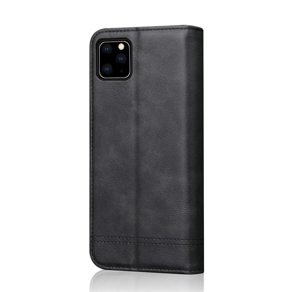 Кожаный чехол с узором Crazy Horse для iphone 11/для iphone 11 pro/для iphone 11 Pro Max откидная крышка Силиконовая задняя крышка кожа