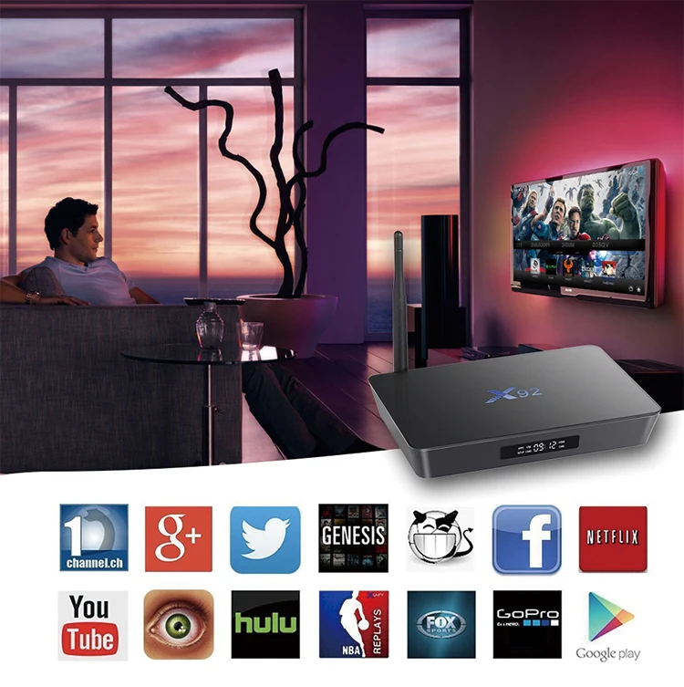 ILEPO X92 Android 7,1 Smart tv Box Amlogic S912 Восьмиядерный 3 ГБ 32 ГБ 64 бит 4 к H.265 60fps 2,4/5 ГГц WiFi телевизионная коробка с bluetooth США