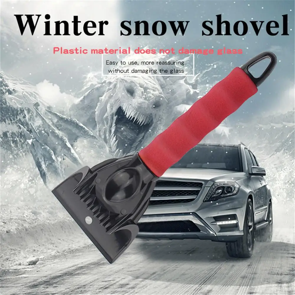 Portable Car Winter Windshield Snow Ice Scraper Plastic Snow Shovel Brush Snow Removal For Cars And Small Trucks