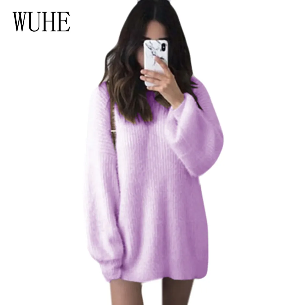 

WUHE High Quality Large Size 4XL 5XL Lady Sweater High Elastic O Neck Sweater Women Slim Sexy Tight Bottoming Knitted Pullovers