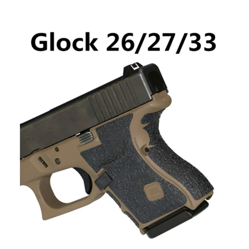 G26 27 33 Нескользящее резиновое покрытие текстура захвата Обёрточная бумага лента перчатки для Glock 17 мм 19 мм 20 мм 21 мм 22 мм/19 23 25 32 кобура 9 мм Пистолет Аксессуары для журналов - Цвет: G26 27 33