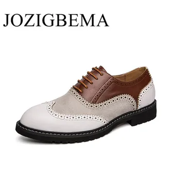 

Men Shoes British Pointed Toe Business Retro Dress Wedding Shoes Bullock Style Carved Men Shoes Size 38-46