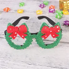 2 шт Рождественские солнцезащитные очки с бантом узор прекрасные очки рамка фото реквизит сувениры
