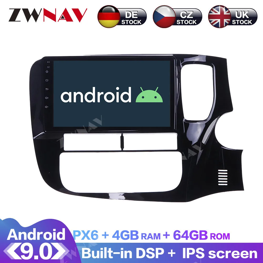 Android 10 с DSP Carplay IPS экраном для Mitsubishi Outlander 2014 - 2019 RDS автомобильный радиоприемник