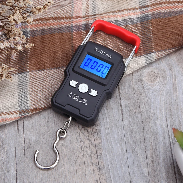 Portable Fishing Scale, Backlit LCD Display Hanging Scale