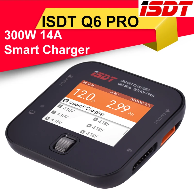 ISDT Q6 Pro зарядное устройство BattGo 300 Вт 14A Карманный Умный Цифровой Lipo батарея баланс