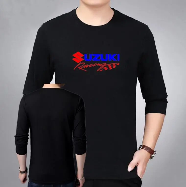 color 1 Новая Весенняя мода Suzuki Gsxr Gsx R принт o-образный вырез Slim Fit футболка с длинным рукавом для мужчин трендовая Повседневная мужская футболка Топы Футболки - Color: color 1