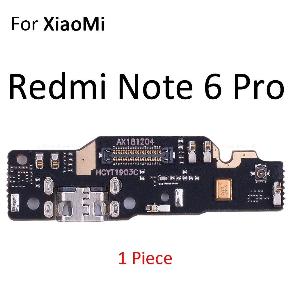 Соединительная плата для зарядки, гибкий кабель с микрофоном для XiaoMi PocoPhone F1 Redmi Note 7 6 5 Pro Plus 7A 6A S2 - Цвет: For Redmi Note 6 Pro
