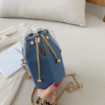 

Fashion Crossbody Bag for Women Luxury Mini Bucket Shoulder Bags Lady 2020 Texture Small Purses Woman Chain Handbags Personality