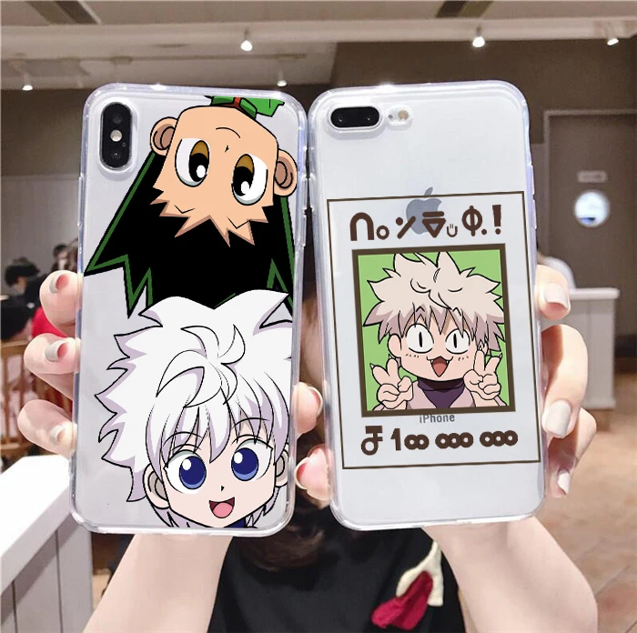 Прозрачный чехол для телефона HUNTER x HxH Gon Killua anime iphone 6/6s 7Plus/8Plus X XS XR XSMax 11pro 12Pro |