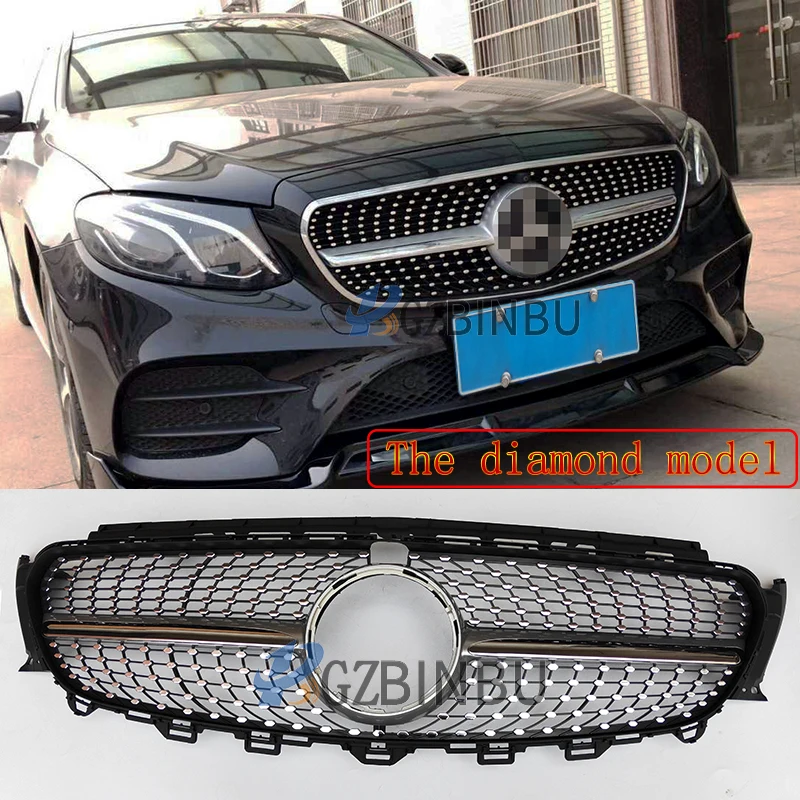 Для W213 GT решетка E43 E450 Передняя решетка для Mercedes Benz E класс E200 E300 E250 E320 E350 E400 Решетка переднего бампера без знака